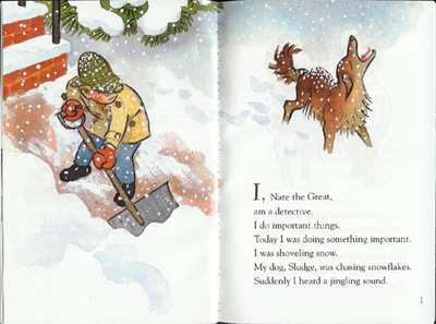 nate the great and the crunchy christmas illustration marc simont