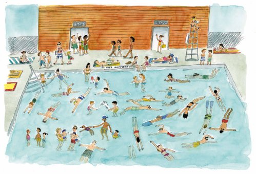 swimming swimming illustration gary clements