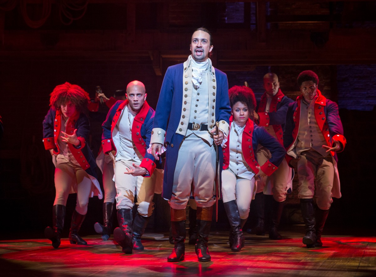 Lin-Manuel Miranda in the title role of the musical "Hamilton" at the Richard Rodgers Theatre in New York.